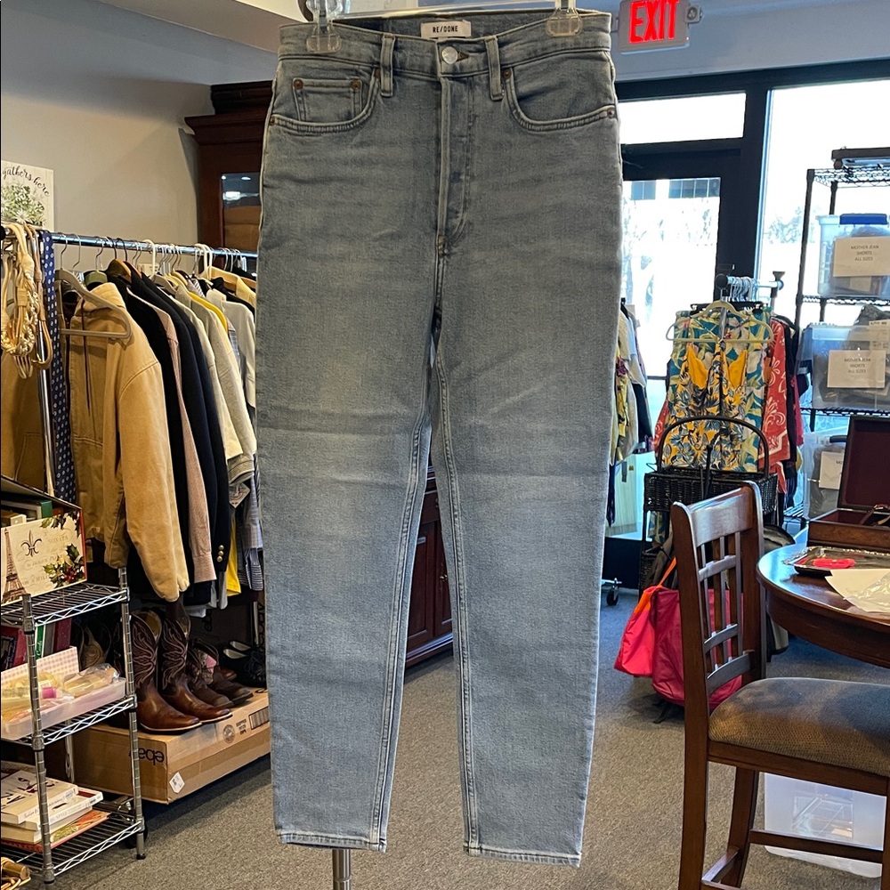 RE/DONE 90s High Rise Ankle Crop Jeans Light Wash Denim NWT Normcore light wash